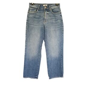Forever 21 Premium Womens High Rise Straight Leg Blue Jeans Button Fly Size 27
